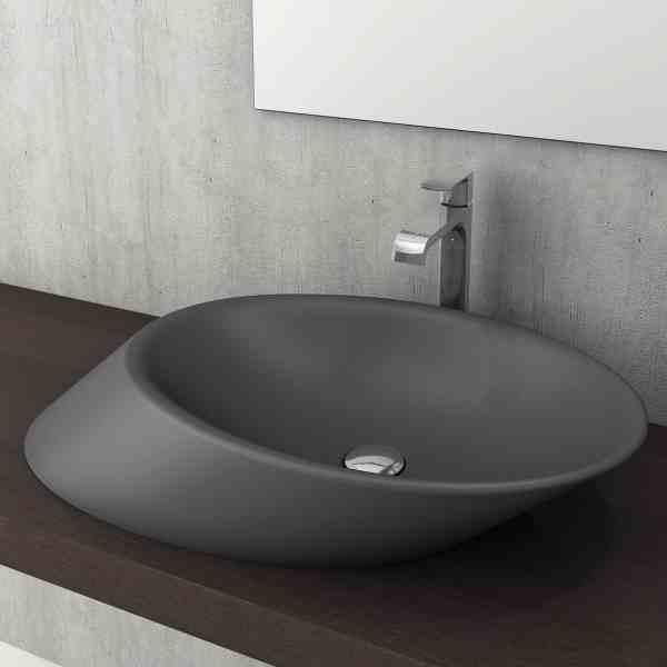 Dark Grey Vessel Basin