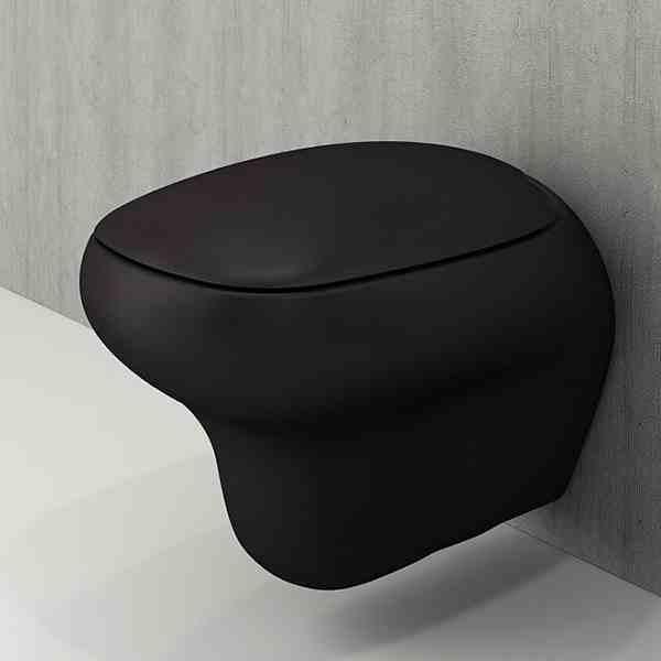 Black Matt Wall Hung Toilet