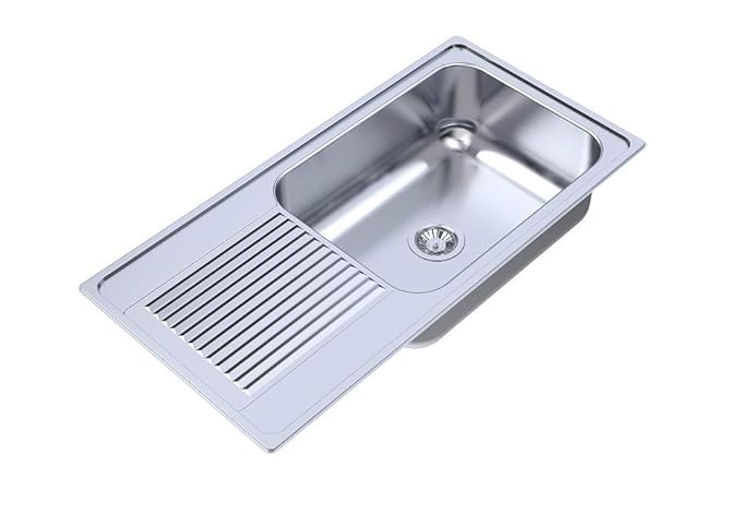 Carysil Vogue Single Bowl With Drainer Glossy Finish (40X20X9)