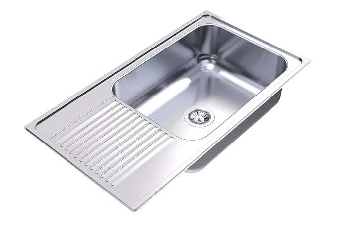 Carysil Vogue Single Bowl With Drainer Glossy Finish (36X20X9)