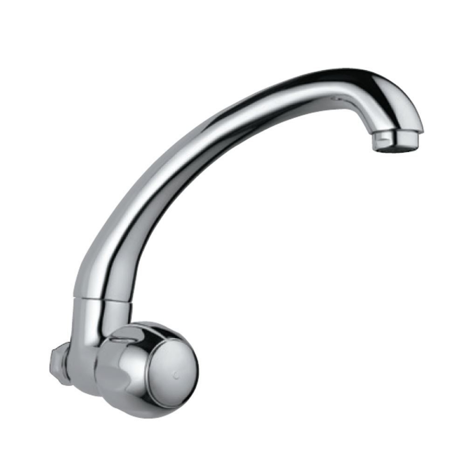 Sink Cock with Swinging Spout (Wall Mounted Model)