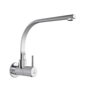 Sink Cock with Long Extended Swinging Spout (Wall Mounted Model) with Wall Flange