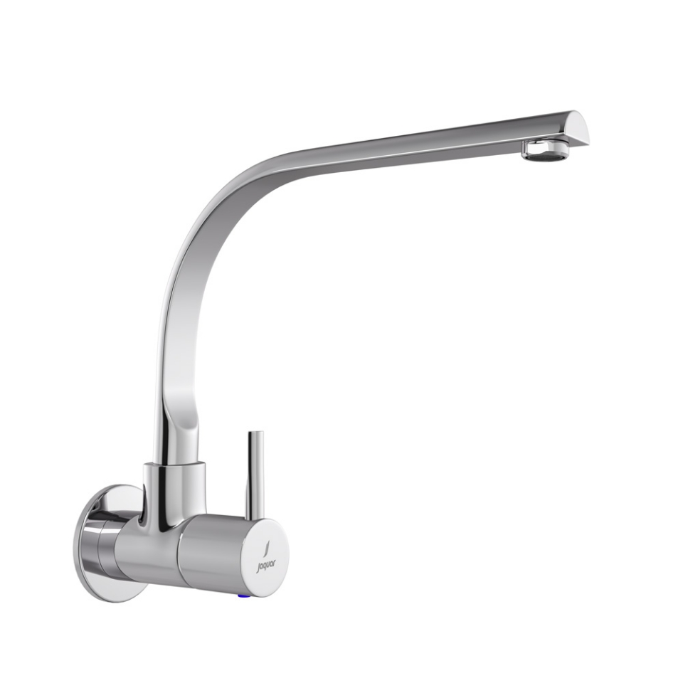 Sink Cock with Long Extended Swinging Spout (Wall Mounted Model) with Wall Flange