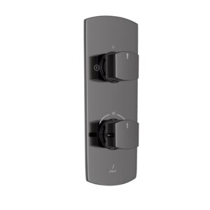 Aquamax Thermostatic Shower Mixer - Black Chrome