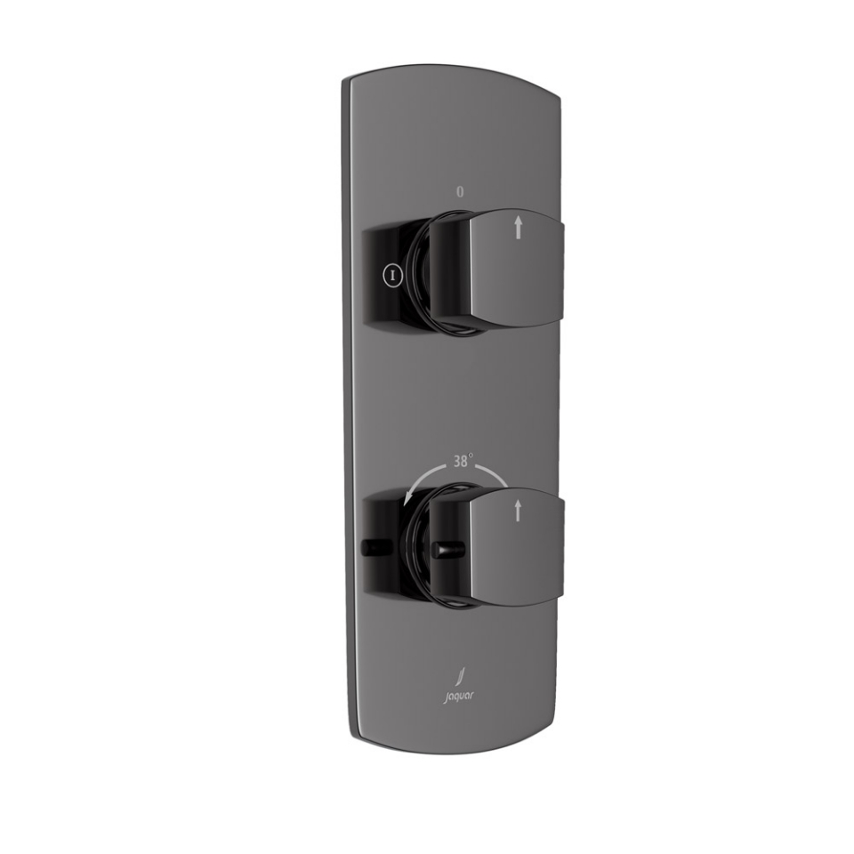 Aquamax Thermostatic Shower Mixer - Black Chrome