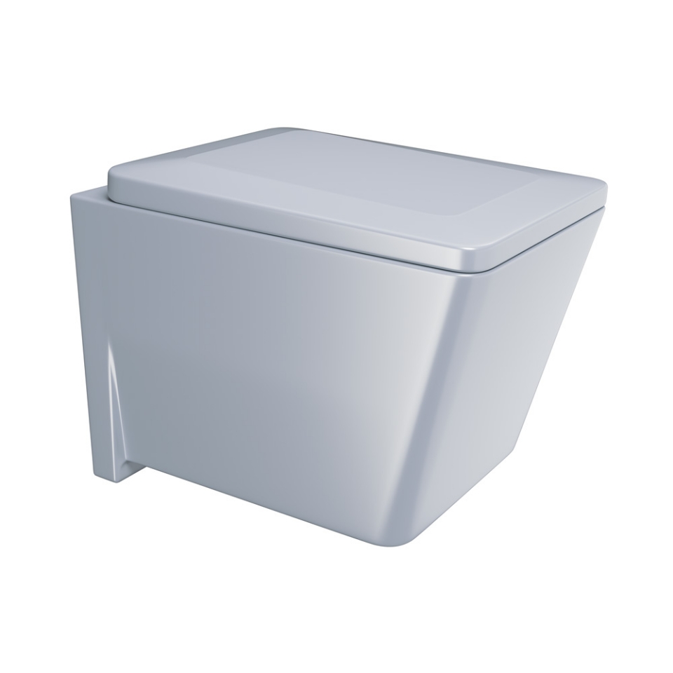 Rimless Blind Installation Wall Hung WC - Ice Blue Matt