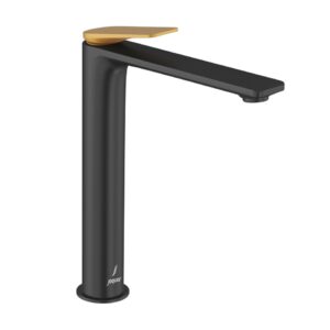 Single Lever Tall Boy - Lever: Gold Matt PVD | Body: Black Matt