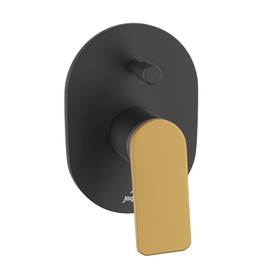 Single Lever Concealed Divertor - Lever: Gold Matt PVD | Body: Black Matt