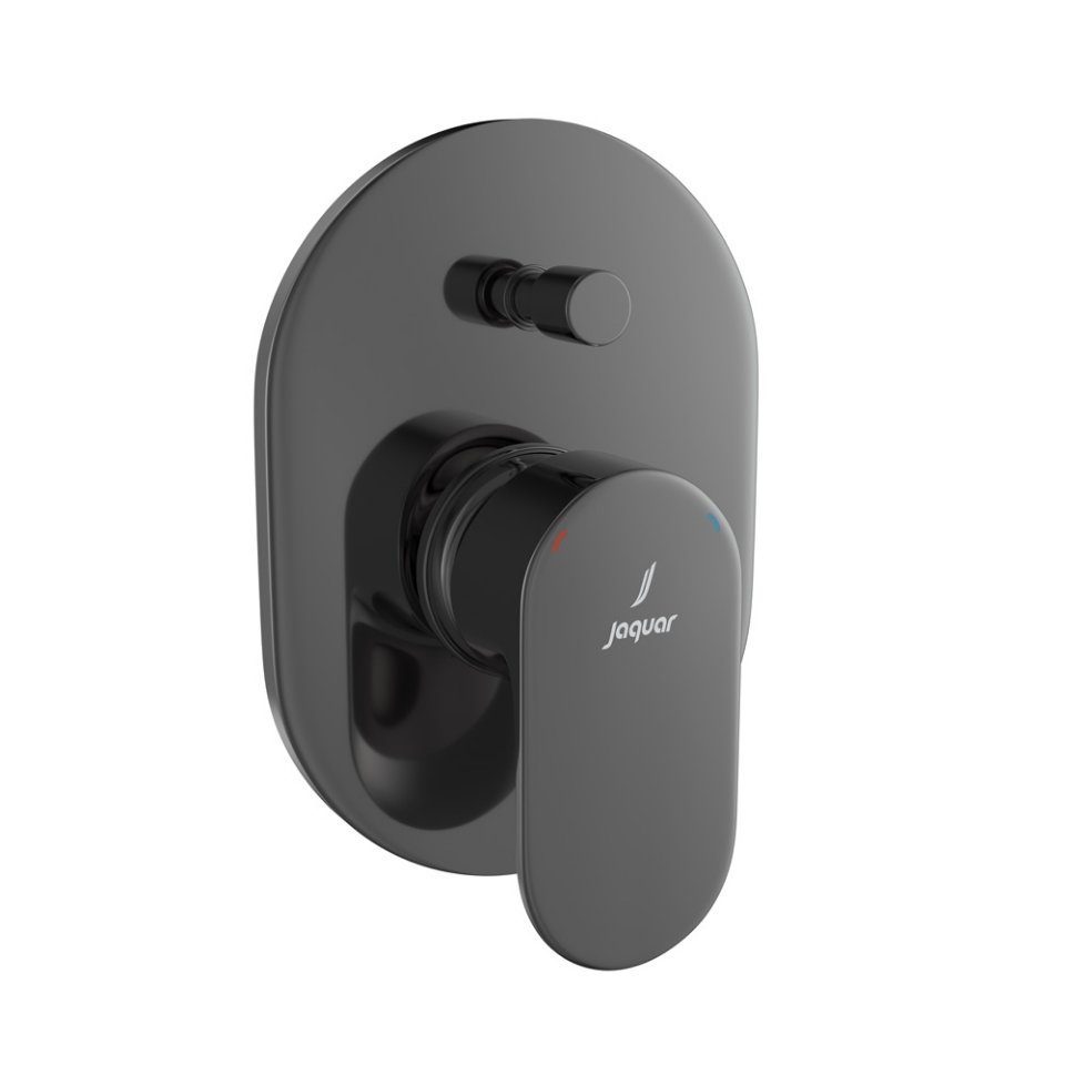 Single Lever Exposed Part Kit of Diverter - Black Chrome