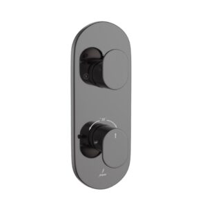 Aquamax Thermostatic Shower Mixer - Black Chrome