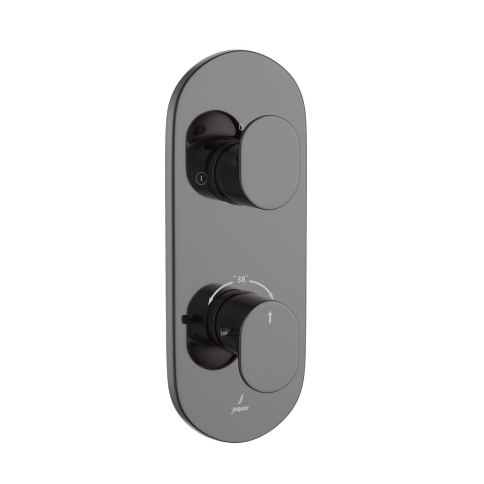 Aquamax Thermostatic Shower Mixer - Black Chrome