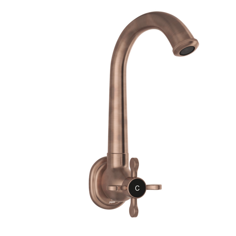 Sink Cock with Regular Swinging Spout (Wall Mounted Model) with Wall Flange