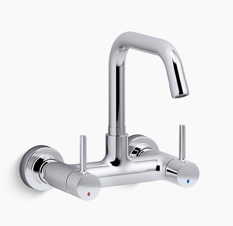 Cuff™ Two-handle wall-mount kitchen sink faucet
