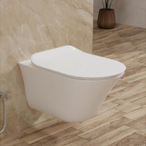 Vive wall hung toilet bundle in White