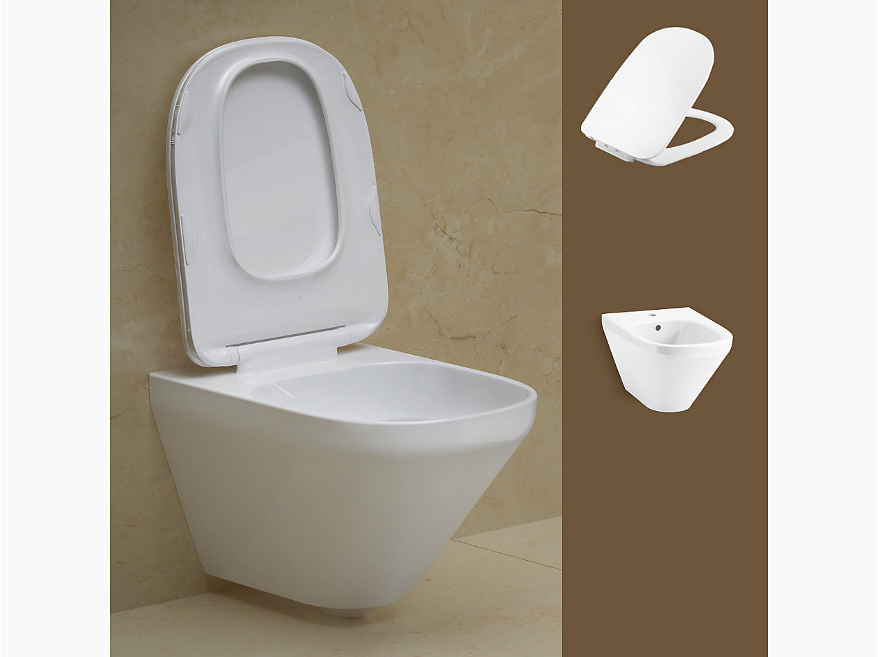 ModernLife wall hung toilet bundle in White
