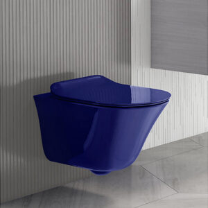 Vive wall hung toilet bundle in Indigo