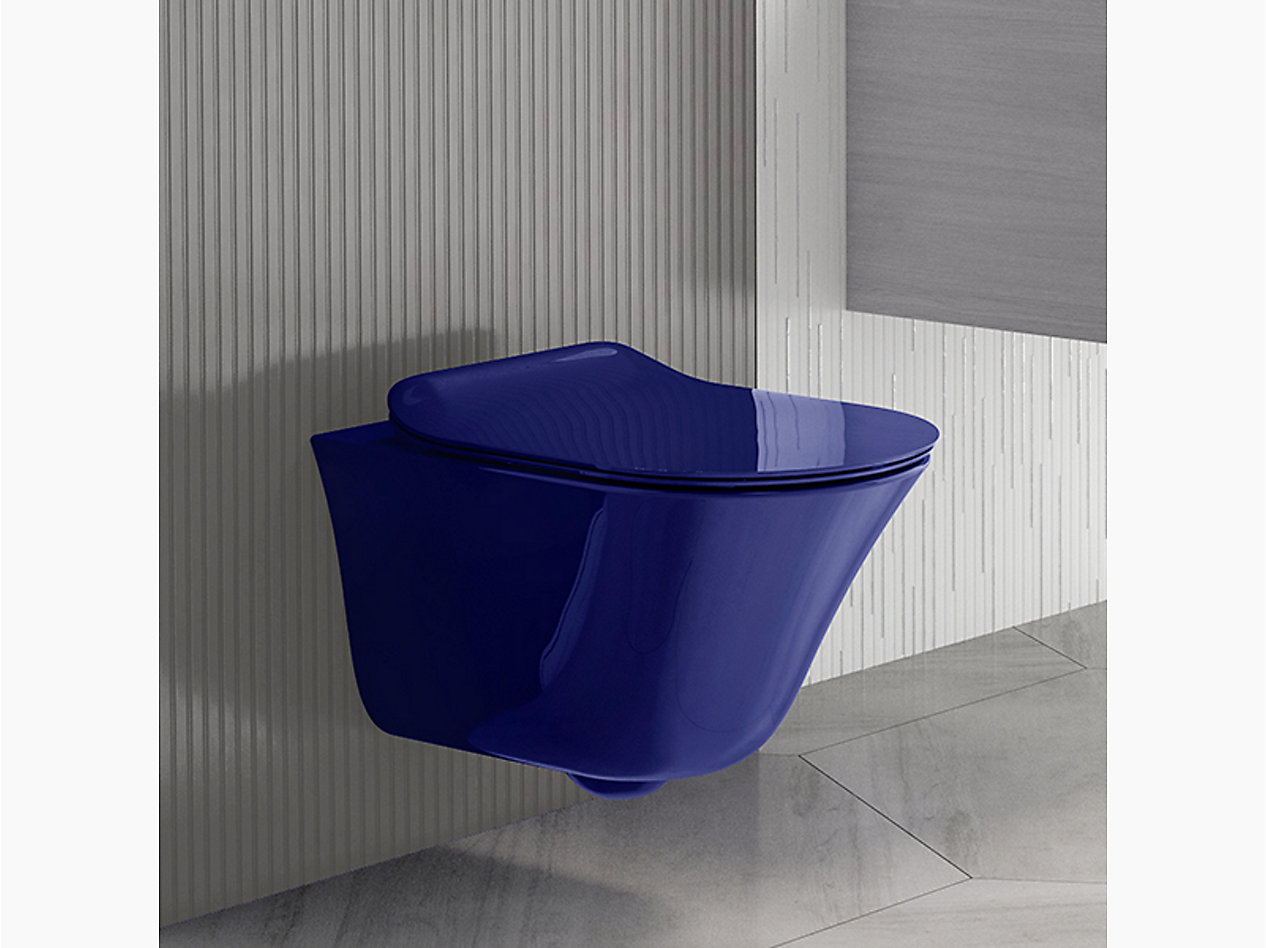 Vive wall hung toilet bundle in Indigo
