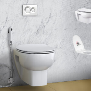 Reach Eco wall hung toilet bundle in White